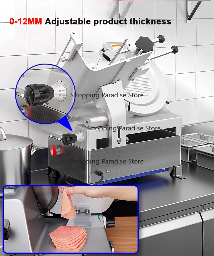 Commercial Anodized Aluminum Meat Vegetable Cutter Slicer Machine for Frozen Processing Fearless Kitchen Essential