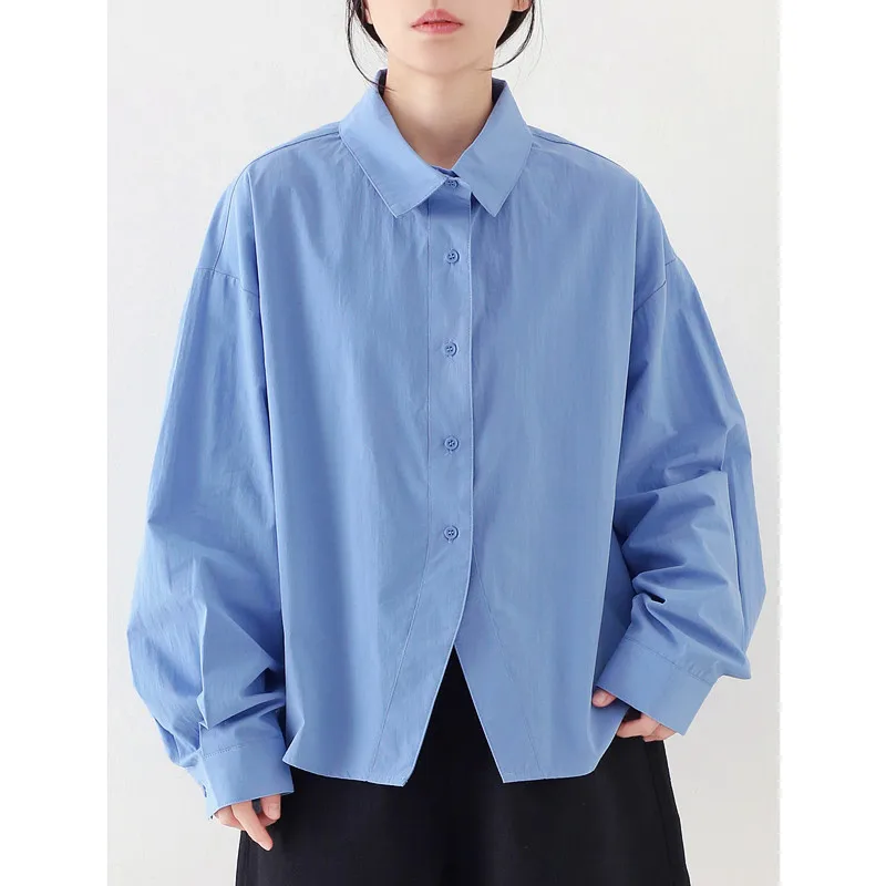 Женская рубашка премиум-класса с уникальным дизайном, длинным рукавом, однотонная, с асимметричным разрезом, свободного кроя, из хлопка, для повседневной носки и деловых встреч
Женская рубашка премиум-класса с уникальным дизайном, длинным рукавом, однотонная, с асимметричным разрезом, свободного кроя, из хлопка, для повседневной носки и деловых встреч