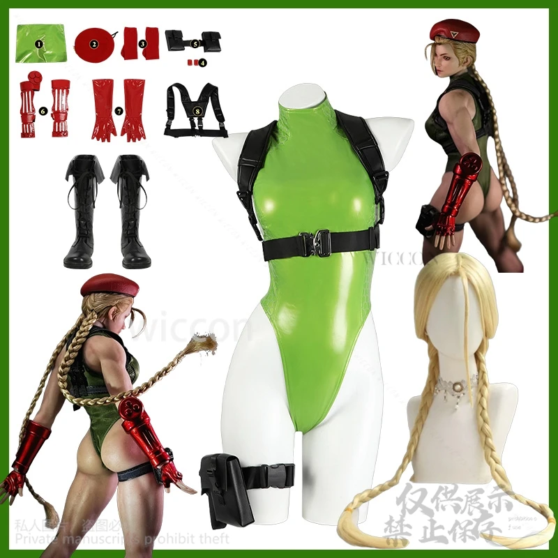 Бойцовская аниме-игра SF Косплей Cammy Белый костюм Сексуальный зеленый комбинезон Кожаный костюм Бикини Шляпа Парики Обувь Jirai Kei по индивидуальному заказу
Бойцовская аниме-игра SF Косплей Cammy Белый костюм Сексуальный зеленый комбинезон Кожаный костюм Бикини Шляпа Парики Обувь Jirai Kei по индивидуальному заказу
