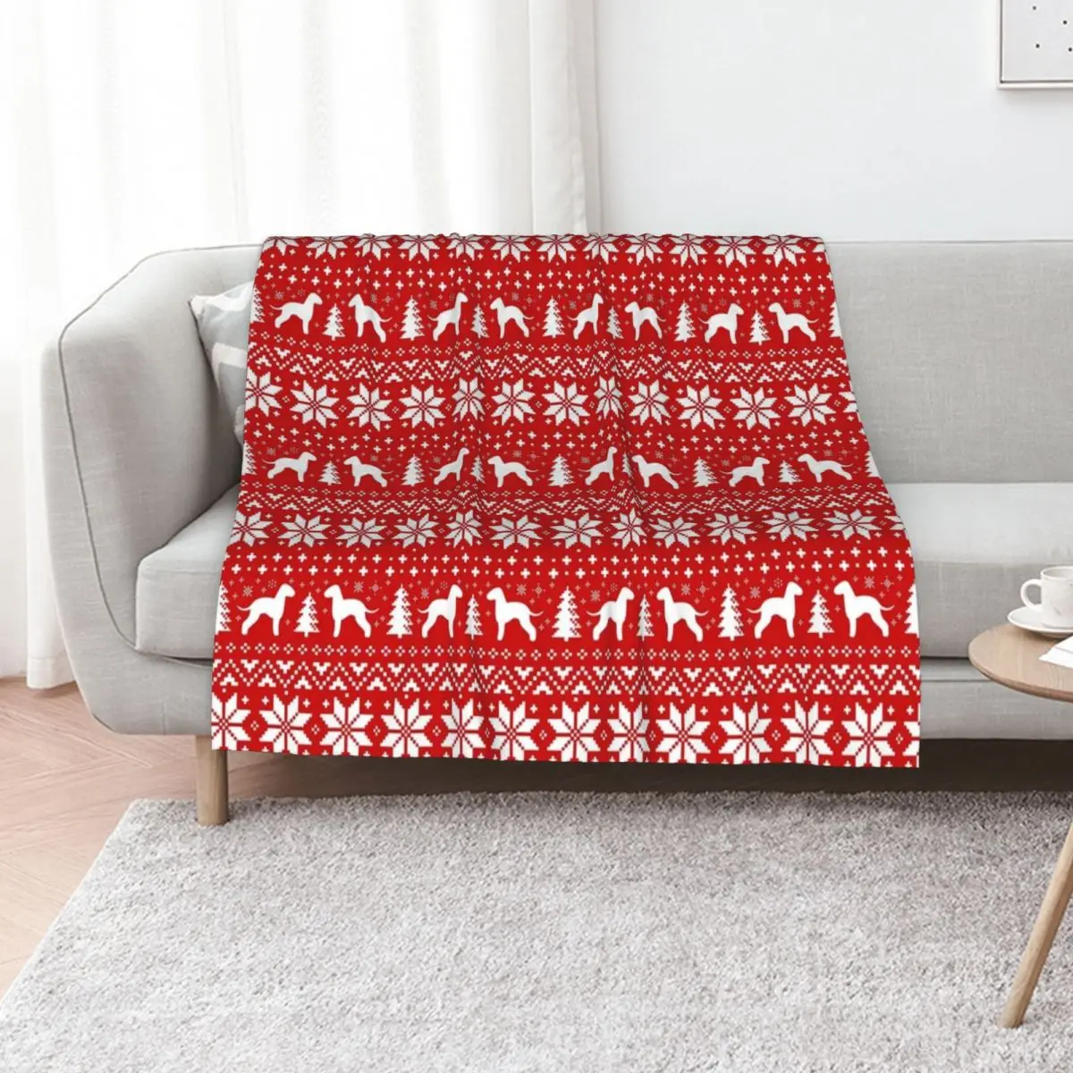 Bedlington Terrier Silhouettes Red and White Christmas Holiday Pattern Throw Blanket Compact Warm Blanket for Car Road Trip
Bedlington Terrier Silhouettes Red and White Christmas Holiday Pattern Throw Blanket Compact Warm Blanket for Car Road Trip