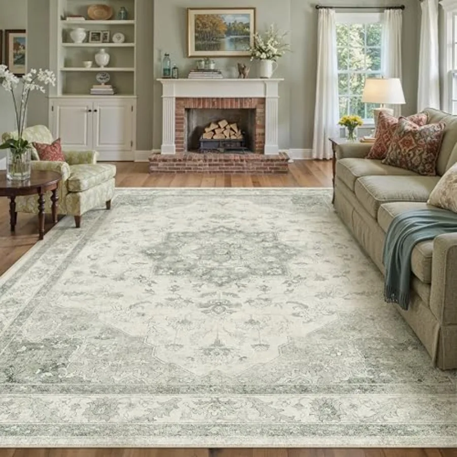 Green 6x9 washable vintage non-slip soft low-pile thin oriental medallion area rug for living room bedroom office dining room p
Green 6x9 washable vintage non-slip soft low-pile thin oriental medallion area rug for living room bedroom office dining room p
