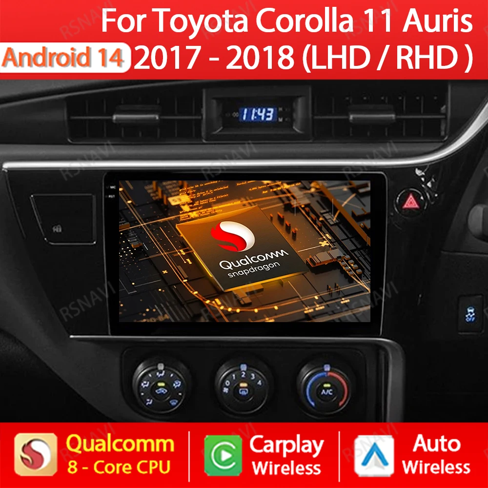 Автомобильное радио Android 14 для Toyota Corolla 11 Auris E180 2017 2018 2019 Мультимедийный стерео видеоплеер 4G WIFI Carplay Auto QLED BT
Автомобильное радио Android 14 для Toyota Corolla 11 Auris E180 2017 2018 2019 Мультимедийный стерео видеоплеер 4G WIFI Carplay Auto QLED BT