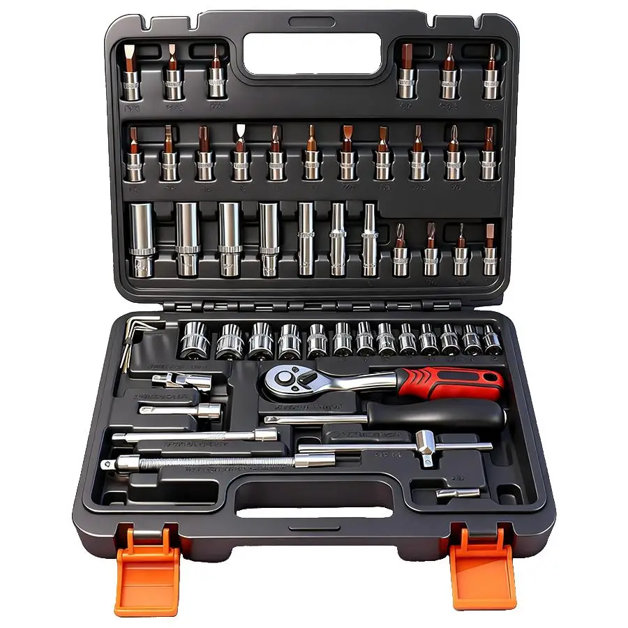53Pcs Universal Ratchet Socket Wrench Set Professional Auto Repair Tool Kit Multifunctional Mechanic Hand Tools Spanner Hardware for Car Truck Motorcycle Garage Maintenance
53Pcs Universal Ratchet Socket Wrench Set Professional Auto Repair Tool Kit Multifunctional Mechanic Hand Tools Spanner Hardware for Car Truck Motorcycle Garage Maintenance
