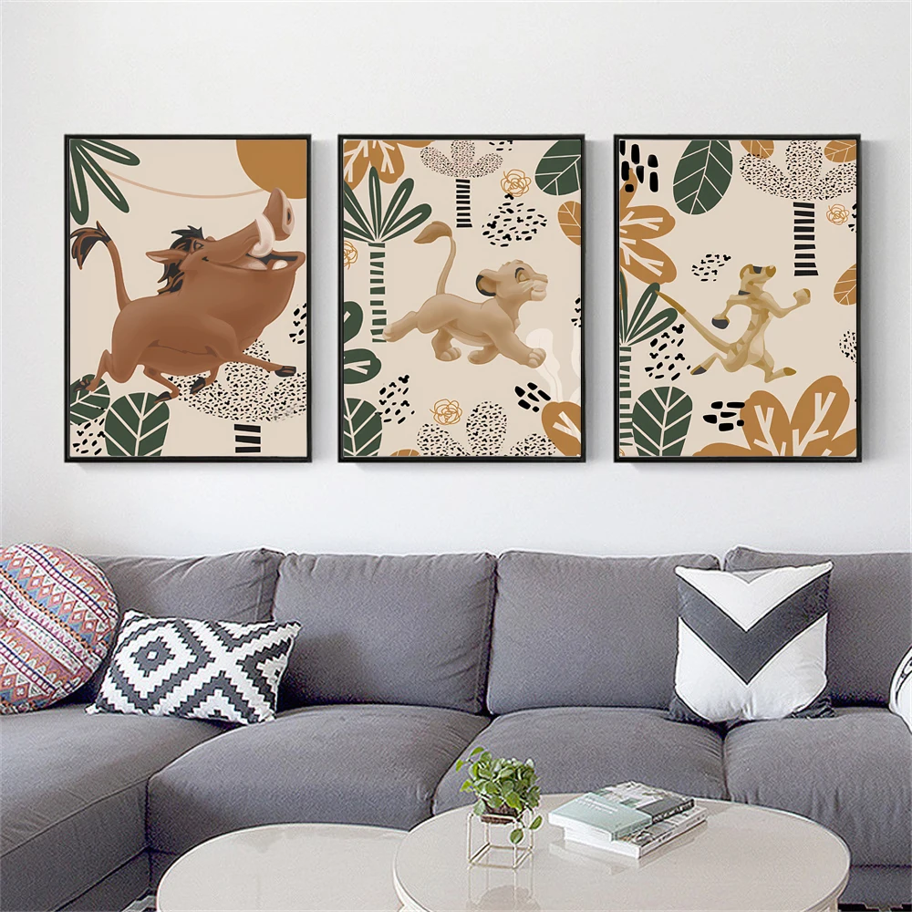 MINISO Disney Lion King Posters and Prints Movie Animal Safari Simba Canvas Paintings Wall Art Picture Baby Room Home Decor
MINISO Disney Lion King Posters and Prints Movie Animal Safari Simba Canvas Paintings Wall Art Picture Baby Room Home Decor