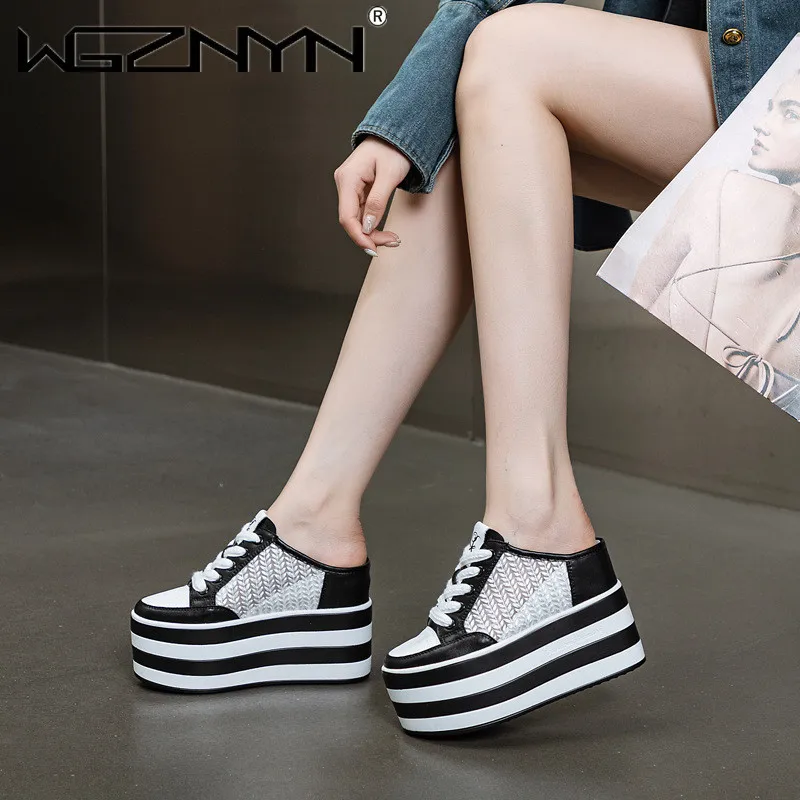 12cm NEW Slides Shoes Sneakers Slip on Slippers Women Summer Wedge Microfiber Genuine Leather Air Mesh Glitter Platform Sandals 
12cm NEW Slides Shoes Sneakers Slip on Slippers Women Summer Wedge Microfiber Genuine Leather Air Mesh Glitter Platform Sandals