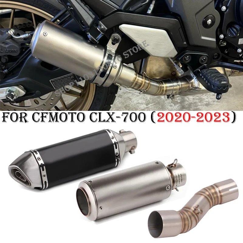 Slip On For CFMOTO CLX-700 CLX700 CLX 700 2020 - 2023 Motorcycle Exhaust Escape System Modify Middle Link Pipe With Moto Muffler
Slip On For CFMOTO CLX-700 CLX700 CLX 700 2020 - 2023 Motorcycle Exhaust Escape System Modify Middle Link Pipe With Moto Muffler