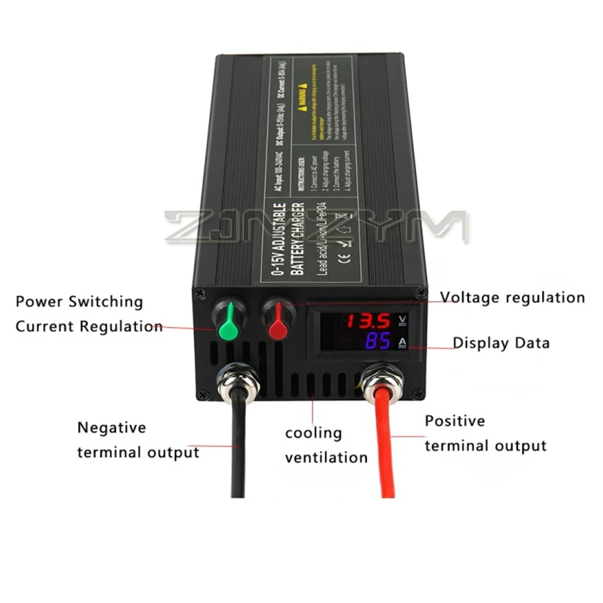12V Lithium Battery Intelligent Charger 60A 85a Voltage Adjustable 14.6V 100A Lithium Iron Phosphate Battery Adapter
12V Lithium Battery Intelligent Charger 60A 85a Voltage Adjustable 14.6V 100A Lithium Iron Phosphate Battery Adapter