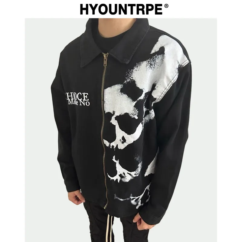 Skulls Printed Harajuku Denim Jacket and Coat Mens Fashion Hip Hop Full Zipper Outerwear Casual Loose Streetwear Jeans Jackets
Skulls Printed Harajuku Denim Jacket and Coat Mens Fashion Hip Hop Full Zipper Outerwear Casual Loose Streetwear Jeans Jackets