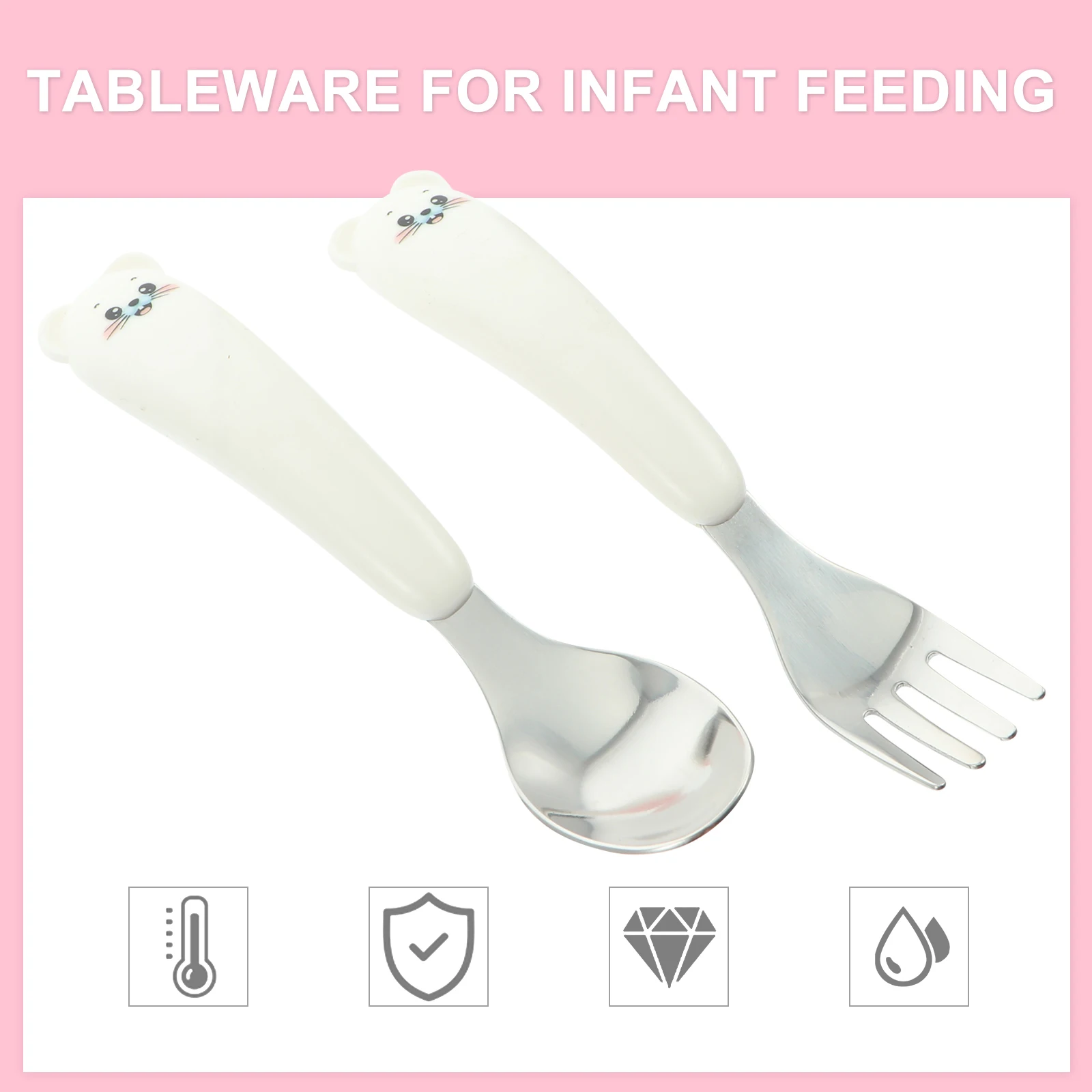 Stainless Steel Spoon Fork Kids Cutlery Set Baby Portable Tableware Infant Feeding Ergonomic Easy Clean Durable
Stainless Steel Spoon Fork Kids Cutlery Set Baby Portable Tableware Infant Feeding Ergonomic Easy Clean Durable