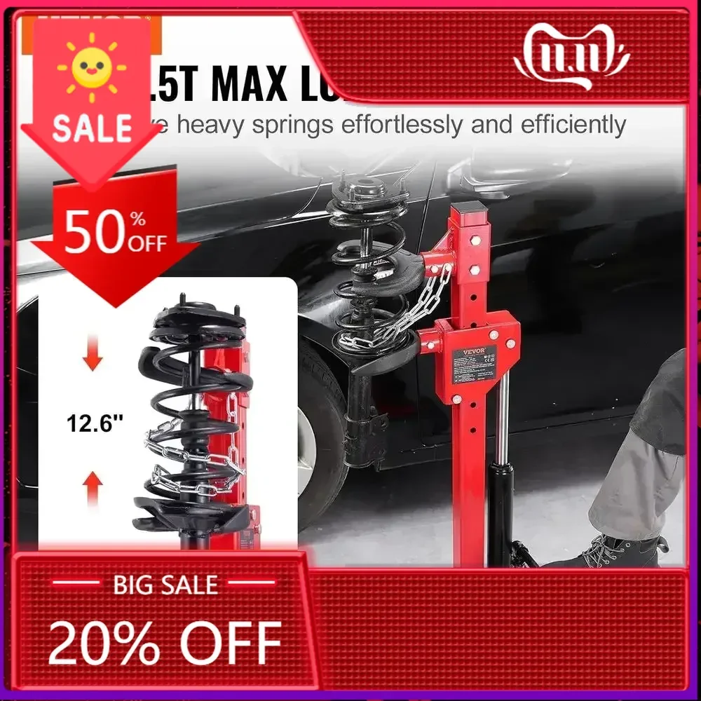 Бестселлер: Гидравлический домкрат грузоподъемностью 4,5 тонны с усилием сжатия 1 тонна и функцией автоматического снятия пружин
Бестселлер: Гидравлический домкрат грузоподъемностью 4,5 тонны с усилием сжатия 1 тонна и функцией автоматического снятия пружин