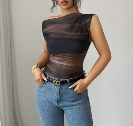 Top Women 2026 New Spring Summer Mesh Sexy Spicy Girl Off Shoulder Sleeveless Slim Fit Daily Casual Versatile Basic Top
Top Women 2026 New Spring Summer Mesh Sexy Spicy Girl Off Shoulder Sleeveless Slim Fit Daily Casual Versatile Basic Top