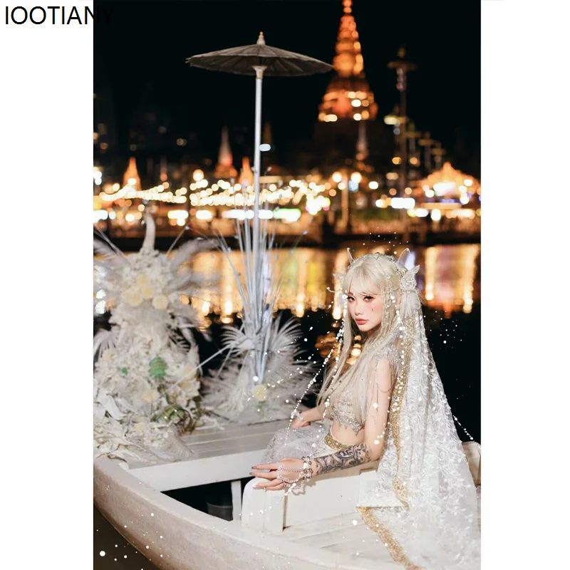 Halloween Forest Elf Cosplay Costume Women Sexy Princess Fancy Dress Anime Stage White With Wings Dress Fsetival Showing Set New
Halloween Forest Elf Cosplay Costume Women Sexy Princess Fancy Dress Anime Stage White With Wings Dress Fsetival Showing Set New