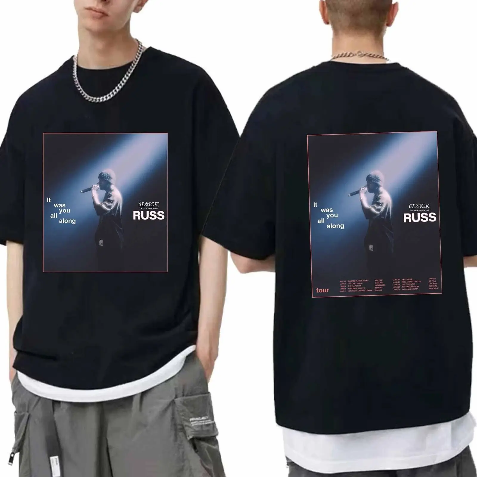Рубашка Russ with 6lack and Melii 2024 Tour Shirt It Was You All Along 2024 концерт Shi
Рубашка Russ with 6lack and Melii 2024 Tour Shirt It Was You All Along 2024 концерт Shi