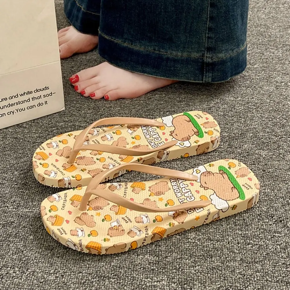 Cute PVC Capybara Flip Flops Soft Sole Anti Slip Beach Slippers Shoes Sweet Slides Sandals Summer
Cute PVC Capybara Flip Flops Soft Sole Anti Slip Beach Slippers Shoes Sweet Slides Sandals Summer