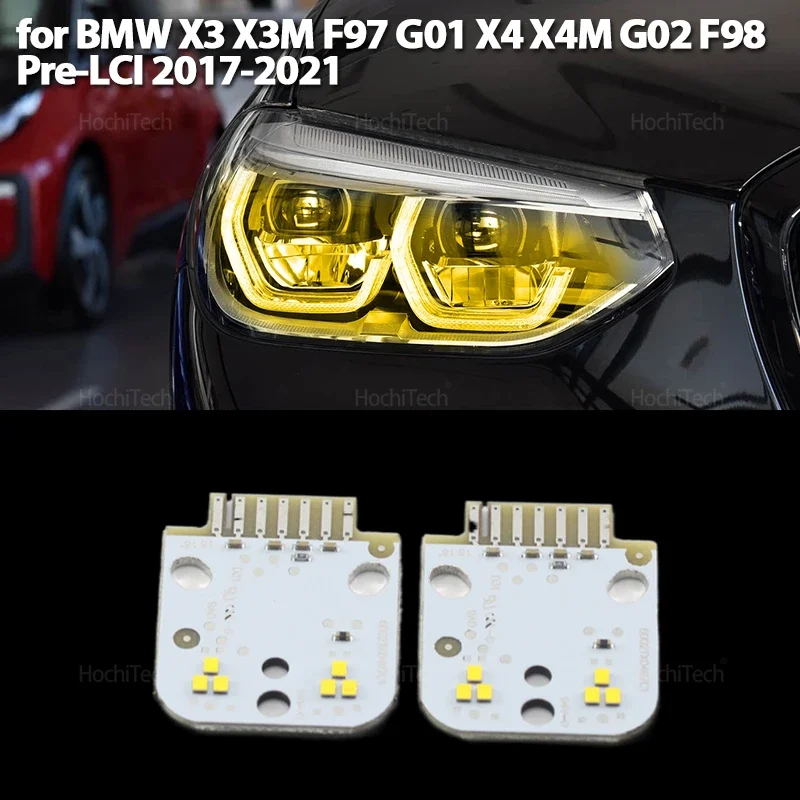 Желтая светодиодная фара дневного света для BMW X3 X3M F97 G01 X4 X4M G02 F98 2017-2021, адаптивная фара 63117466107
Желтая светодиодная фара дневного света для BMW X3 X3M F97 G01 X4 X4M G02 F98 2017-2021, адаптивная фара 63117466107