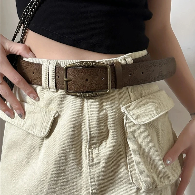 Y2K Pu Leather Waist Belts Women Retro Pattern Print Buckle Pin Belt Vintage Designer Brand Waistband Apparel Accessories
Y2K Pu Leather Waist Belts Women Retro Pattern Print Buckle Pin Belt Vintage Designer Brand Waistband Apparel Accessories