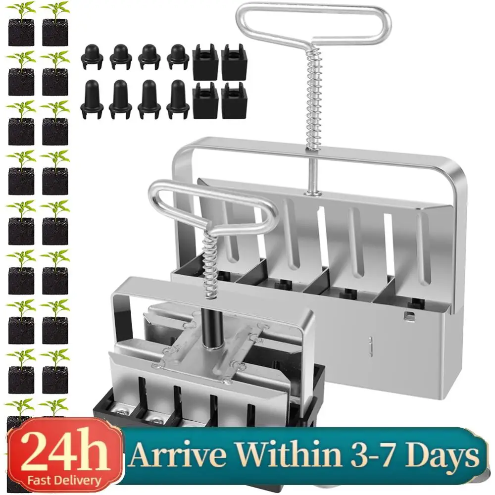 2Pcs Handheld Clod Maker with Clips Soil Blocking Tool Stainless Steel Garden Seeding Tool for Greenhouse Yard Accessories
2Pcs Handheld Clod Maker with Clips Soil Blocking Tool Stainless Steel Garden Seeding Tool for Greenhouse Yard Accessories