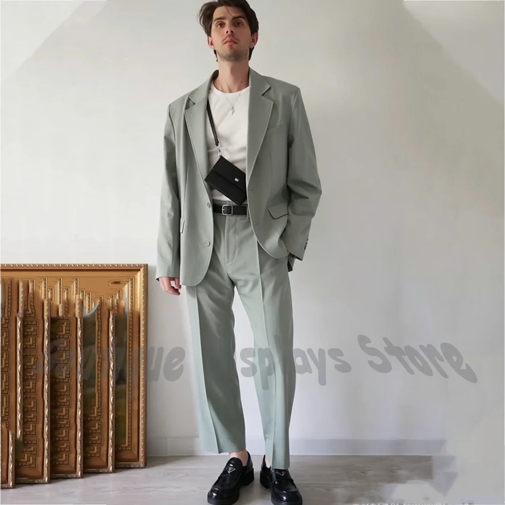 Relaxed Fit Men Suit Jacket Pants Notch Lapel Single Breasted 2 Piece Outfit Streetwear Smart Casual Office Daily Costume Homme
Relaxed Fit Men Suit Jacket Pants Notch Lapel Single Breasted 2 Piece Outfit Streetwear Smart Casual Office Daily Costume Homme