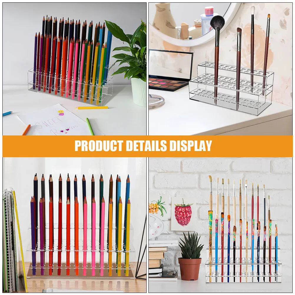 2Pcs Clear Plastic Pen Storage Rack for Pencils Markers Eyebrow Nail Art Brushes Ball Pens Desk Organizer Stand Home Office
2Pcs Clear Plastic Pen Storage Rack for Pencils Markers Eyebrow Nail Art Brushes Ball Pens Desk Organizer Stand Home Office