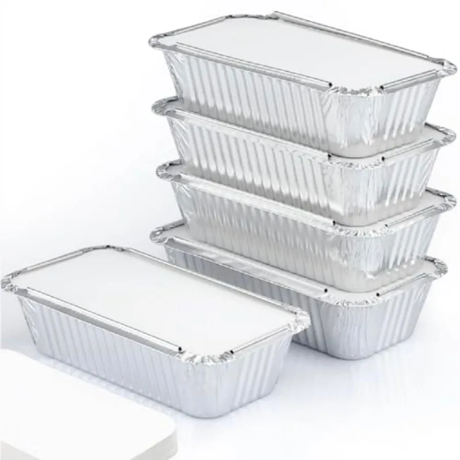 Aluminum Loaf Pans with Lids, Disposable Bread Tins for Baking, Lunch Containers, Single Serve Baking Dishes - Foil Loaf Pans,
Aluminum Loaf Pans with Lids, Disposable Bread Tins for Baking, Lunch Containers, Single Serve Baking Dishes - Foil Loaf Pans,