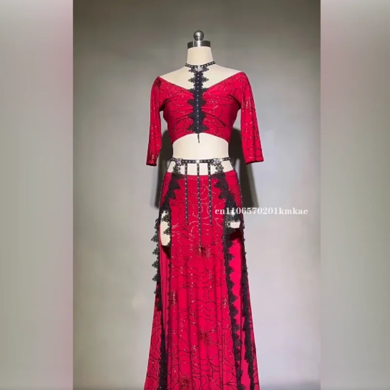 Dance Set Customize AB Stones Tassels Top+rhinestone Split Long Skirt 2pcs Oriental Dance Professional Performance Clothing
Dance Set Customize AB Stones Tassels Top+rhinestone Split Long Skirt 2pcs Oriental Dance Professional Performance Clothing
