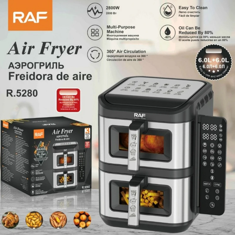 RAFMultifunctional Smart Double-Layer Oven with Smokeless Air Fryer
RAFMultifunctional Smart Double-Layer Oven with Smokeless Air Fryer