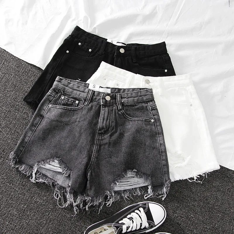 New in Summer Women's Denim Shorts Solid High Waist Ripped Wide-Legged Super Shorts Loose Burrs A- Line Hot Pants Thin Clothing
New in Summer Women's Denim Shorts Solid High Waist Ripped Wide-Legged Super Shorts Loose Burrs A- Line Hot Pants Thin Clothing