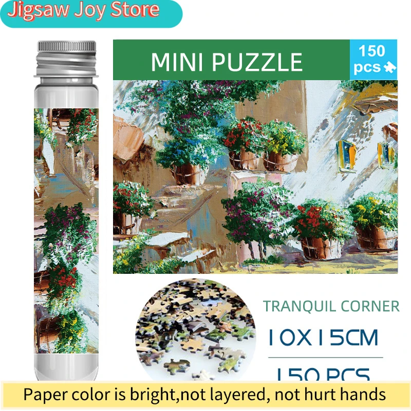 150PCS Mini Test Tube Jigsaw Puzzles Tranquil Street Corner Decompression Toy Fridget Puzzle Game Family Decoration
150PCS Mini Test Tube Jigsaw Puzzles Tranquil Street Corner Decompression Toy Fridget Puzzle Game Family Decoration