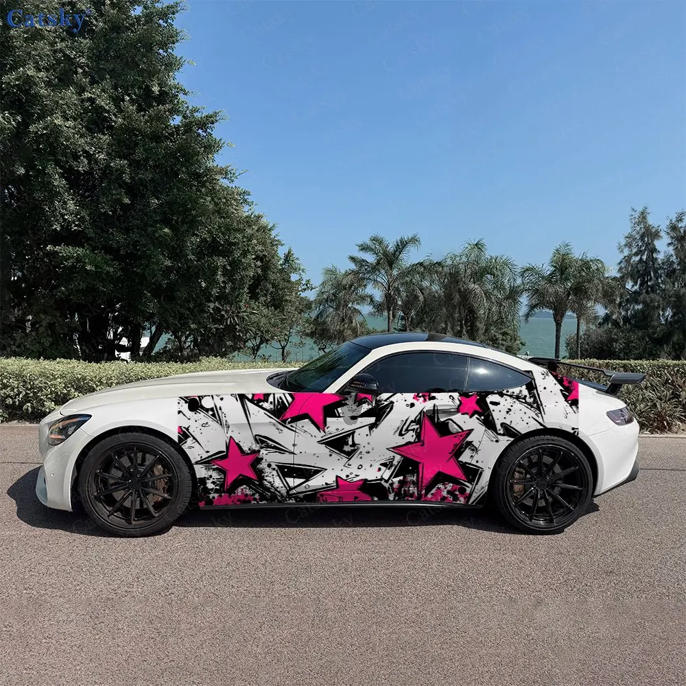 2pcs Lines And Pink Stars Decal, Durable, Fade-Resistant, Enhance Your Vehicles Aesthetic With Bold Art Design Car Vinyl Wrap
2pcs Lines And Pink Stars Decal, Durable, Fade-Resistant, Enhance Your Vehicles Aesthetic With Bold Art Design Car Vinyl Wrap