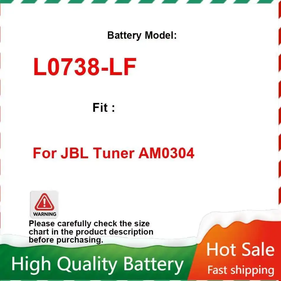 Tuner Battery L0738-LF Strong Compatibility 1850Mah For Jbl AM0304
Tuner Battery L0738-LF Strong Compatibility 1850Mah For Jbl AM0304
