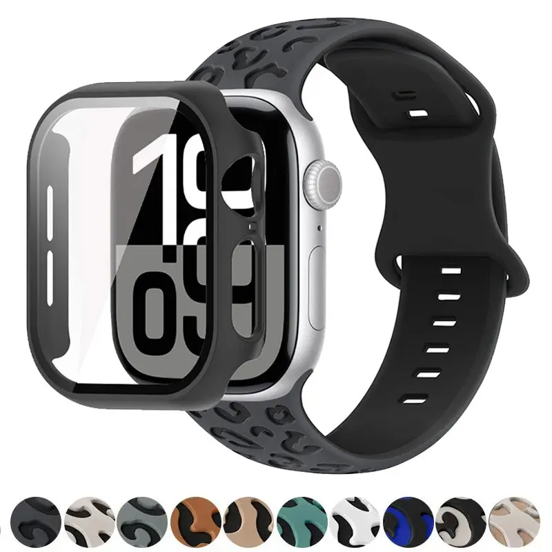 Silicone Straps For Apple Watch Band 46mm 44mm 41mm 45mm 42mm Screen Protector Cover PC Case Bracelet iwatch Series 10 9 8 7 SE
Silicone Straps For Apple Watch Band 46mm 44mm 41mm 45mm 42mm Screen Protector Cover PC Case Bracelet iwatch Series 10 9 8 7 SE