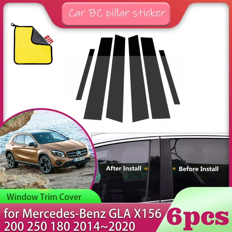 6pcs Car Window Trim Cover Column Pillar Posts Door Sticker Decal Accessories for Mercedes-Benz GLA X156 200 250 180 2014-2020
6pcs Car Window Trim Cover Column Pillar Posts Door Sticker Decal Accessories for Mercedes-Benz GLA X156 200 250 180 2014-2020