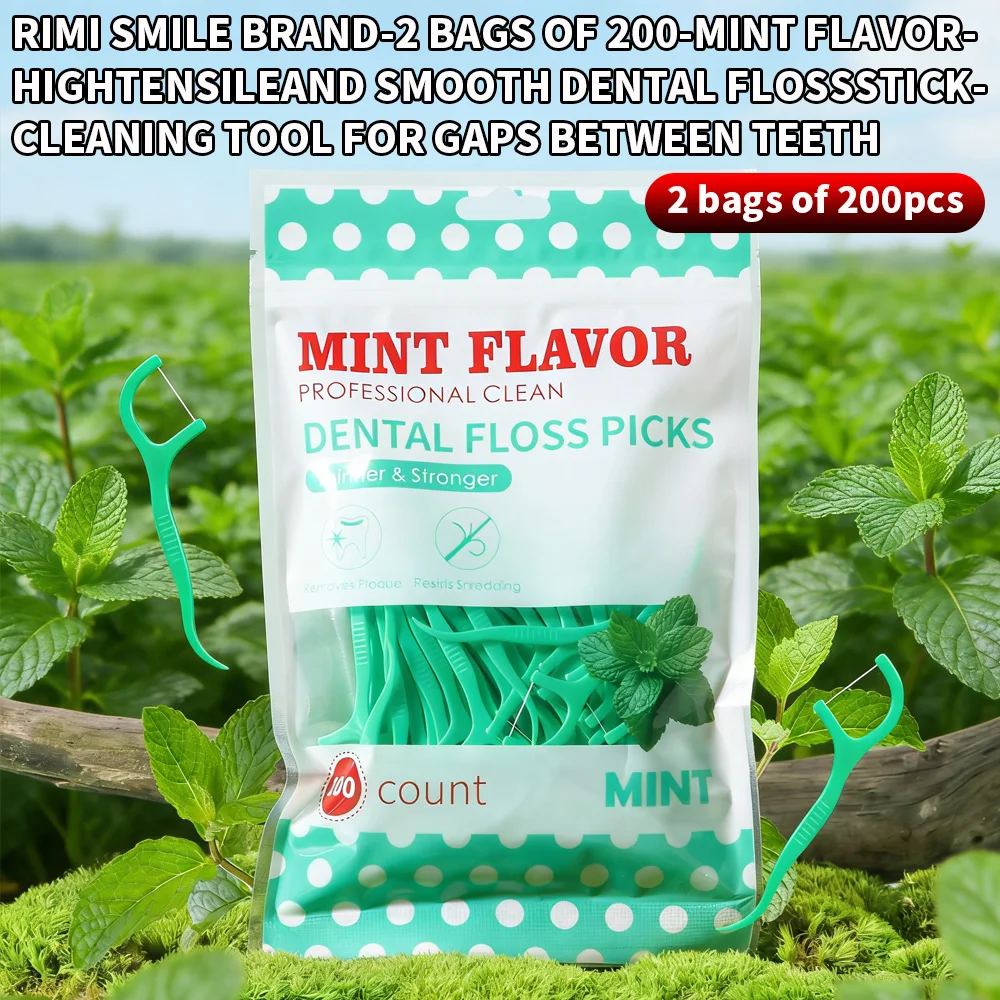 Зубные нити-флоссеры RIMI SMILE со вкусом свежей мяты, 200 шт. (2 упаковки), ультратонкие, высокопрочные, эффективные для чистки межзубных промежутков
Зубные нити-флоссеры RIMI SMILE со вкусом свежей мяты, 200 шт. (2 упаковки), ультратонкие, высокопрочные, эффективные для чистки межзубных промежутков