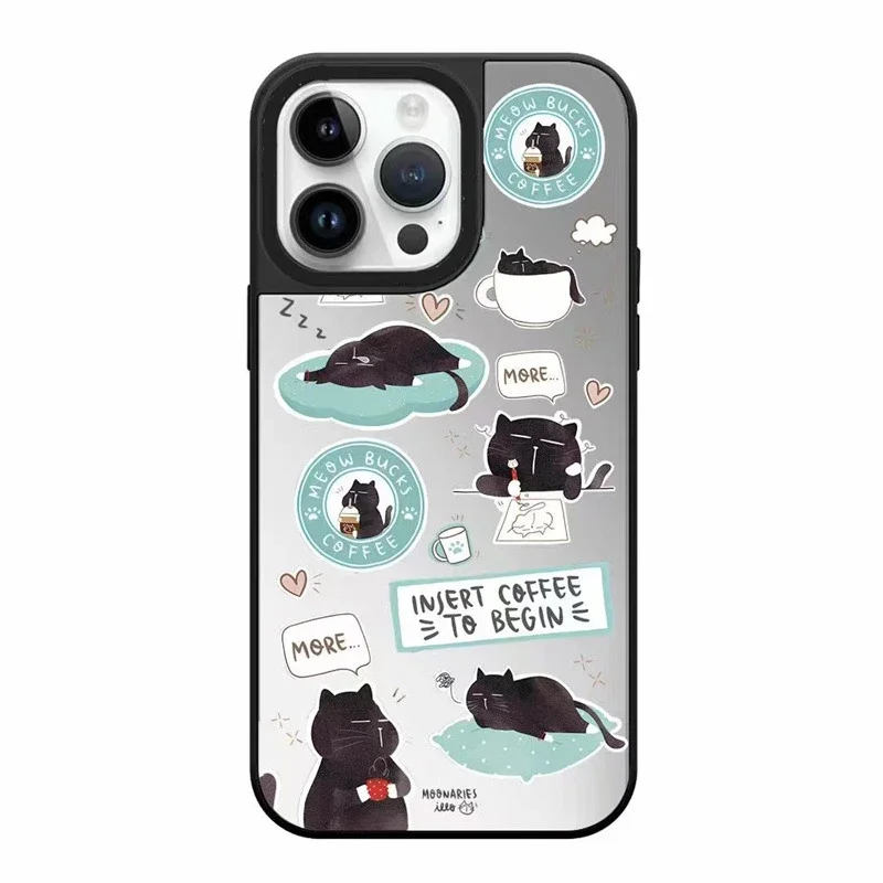 Mirror Surface Black Cat Phone Case Cover for IPhone 14 13 12 11 15 Pro Max Case for IPhone 15 Pro Max
Mirror Surface Black Cat Phone Case Cover for IPhone 14 13 12 11 15 Pro Max Case for IPhone 15 Pro Max