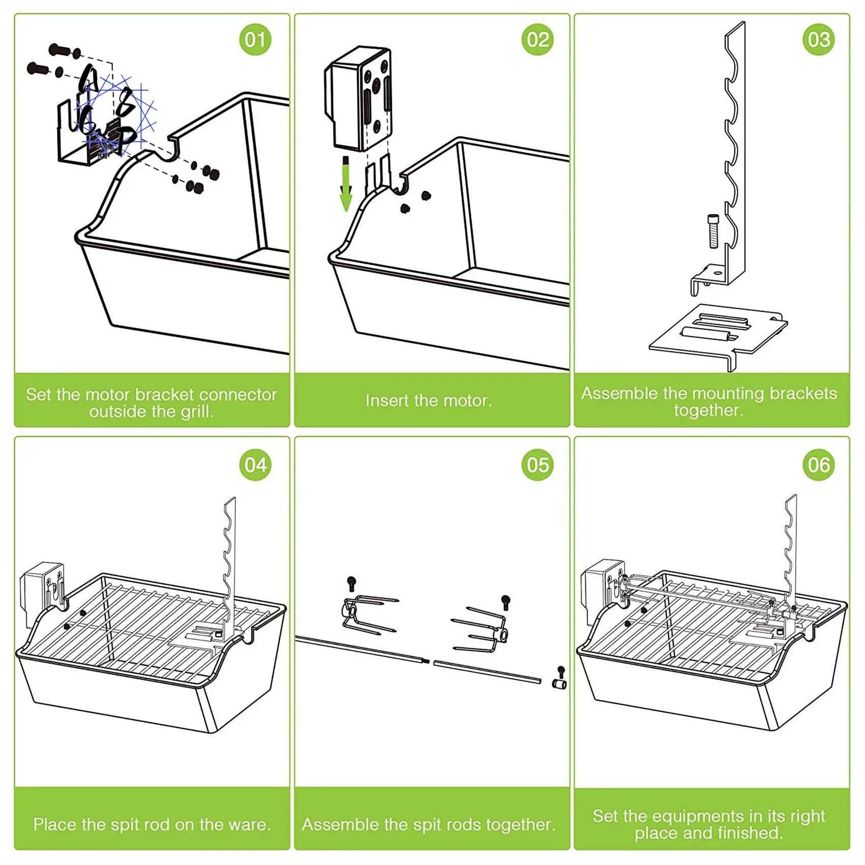 A68P-Rotisserie Grill Kit Universal Grill With 71.12 Cm Spray Rod Complete Bracket And Universal Grill Fixing Screws-US Plug
A68P-Rotisserie Grill Kit Universal Grill With 71.12 Cm Spray Rod Complete Bracket And Universal Grill Fixing Screws-US Plug