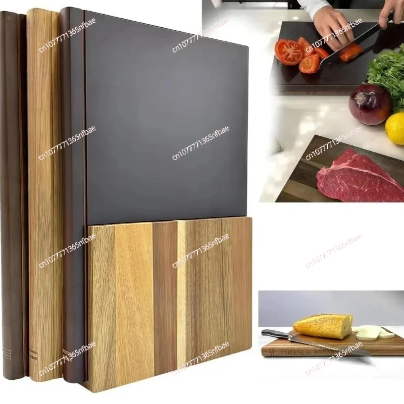 New Wooden 3-Piece Book-Shaped Cutting Board Set Solid Wood Kitchen Chopping Board with Sink
New Wooden 3-Piece Book-Shaped Cutting Board Set Solid Wood Kitchen Chopping Board with Sink