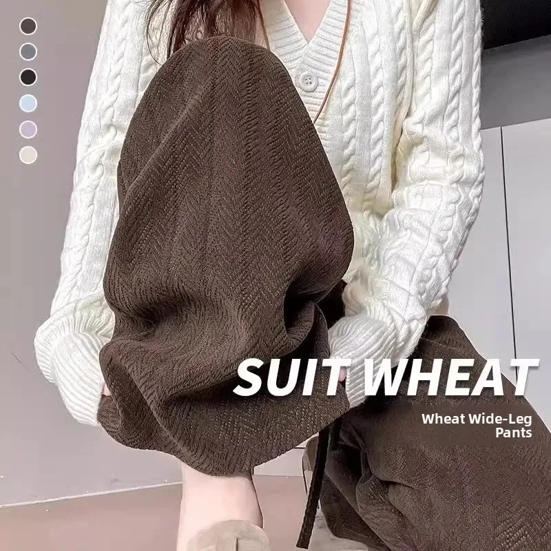 Women's Fleece Lined Wide Leg Pants Autumn Winter Loose Casual Pants Pear Shaped Body Slimming High Waist Straight Leg Trousers
Women's Fleece Lined Wide Leg Pants Autumn Winter Loose Casual Pants Pear Shaped Body Slimming High Waist Straight Leg Trousers