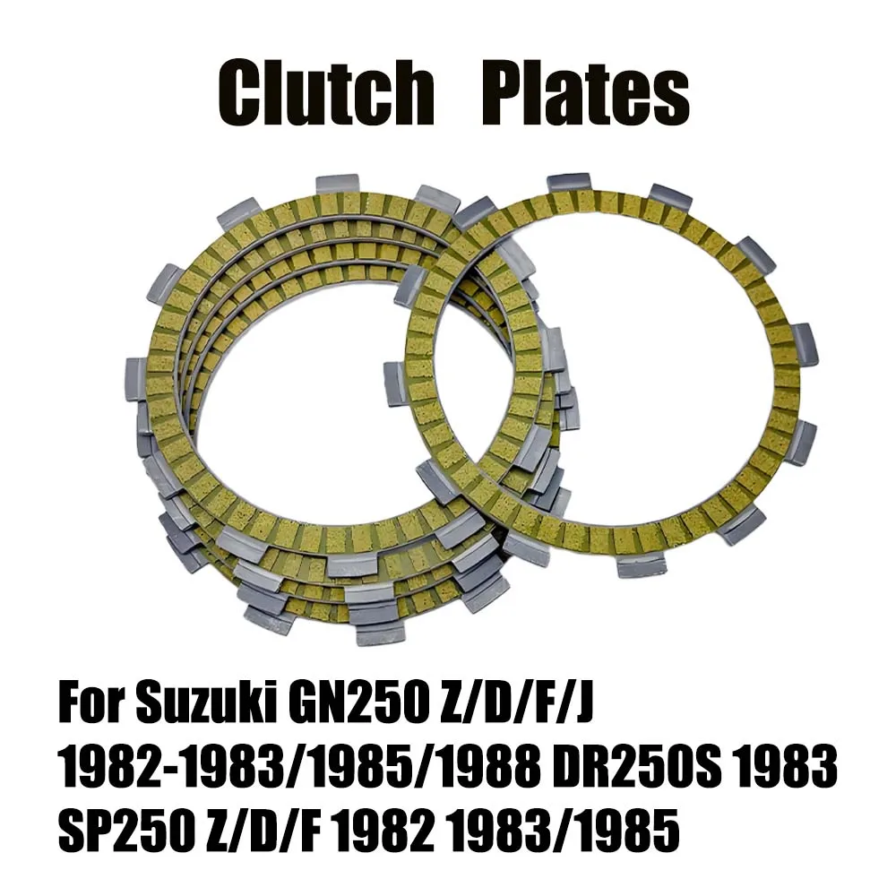 For Suzuki GN250 Z/D/F/J 1982-1983/1985/1988 DR250S 1983 SP250 Z/D/F 1982 1983/1985 Motorcycle Clutch Friction Disc Plates Kits
For Suzuki GN250 Z/D/F/J 1982-1983/1985/1988 DR250S 1983 SP250 Z/D/F 1982 1983/1985 Motorcycle Clutch Friction Disc Plates Kits