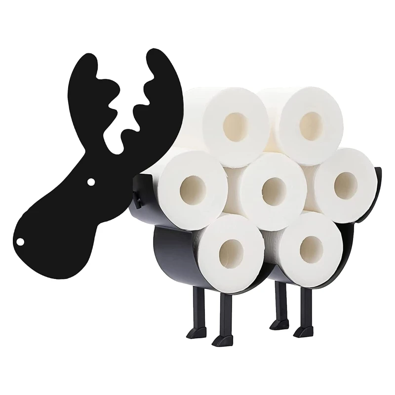 Toilet Paper Holder Paper Rolls Stand Holder Animal Shaped Black Wrought Iron Art Roll Paper Stand for Home Bathroom 203C
Toilet Paper Holder Paper Rolls Stand Holder Animal Shaped Black Wrought Iron Art Roll Paper Stand for Home Bathroom 203C