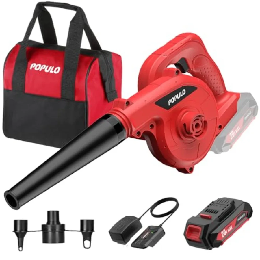 20V Cordless Mini Electric Blower Kit with 150mph Wind Speed for Efficient Cleaning of Workshops Garages and Small Patio Areas
20V Cordless Mini Electric Blower Kit with 150mph Wind Speed for Efficient Cleaning of Workshops Garages and Small Patio Areas