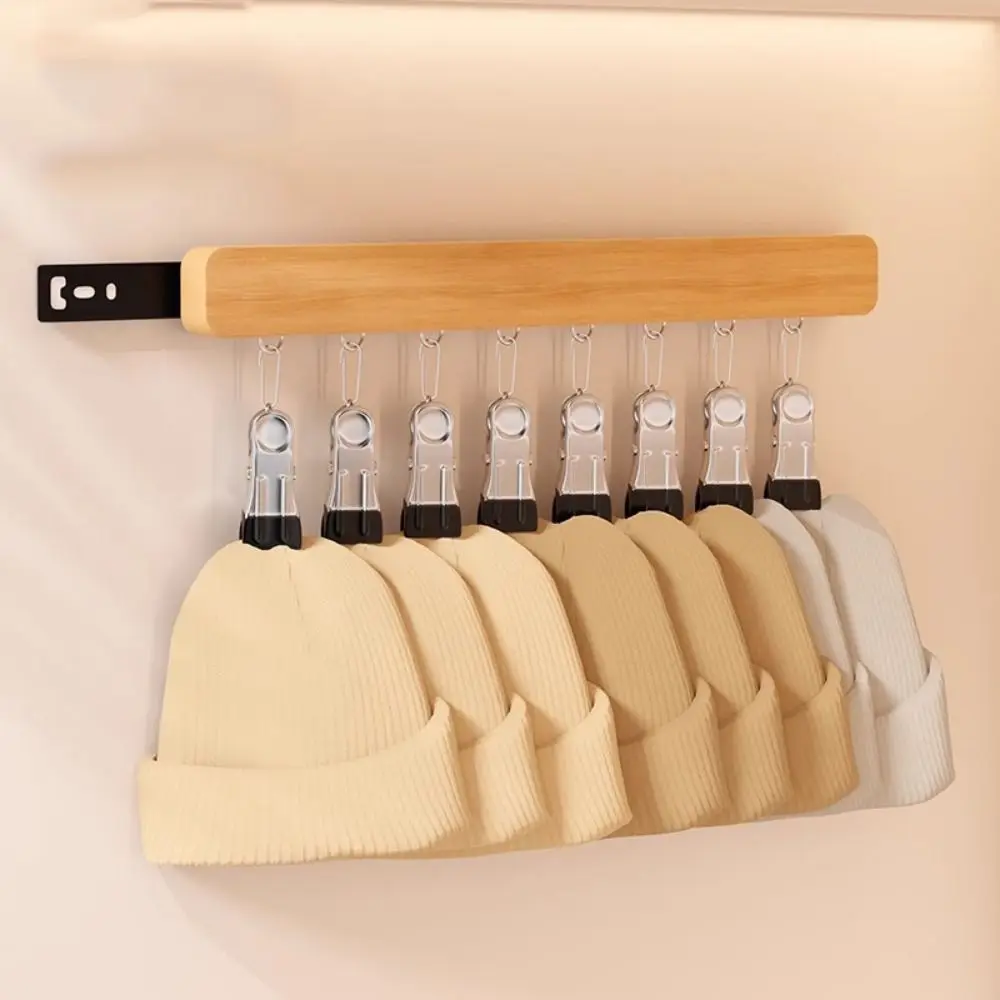 Retractable Wall Mounted Hat Holder Punch Free Multifunctional Wooden Hats Hanger Push-Pull Large Capacity Clothes Drying Rack
Retractable Wall Mounted Hat Holder Punch Free Multifunctional Wooden Hats Hanger Push-Pull Large Capacity Clothes Drying Rack