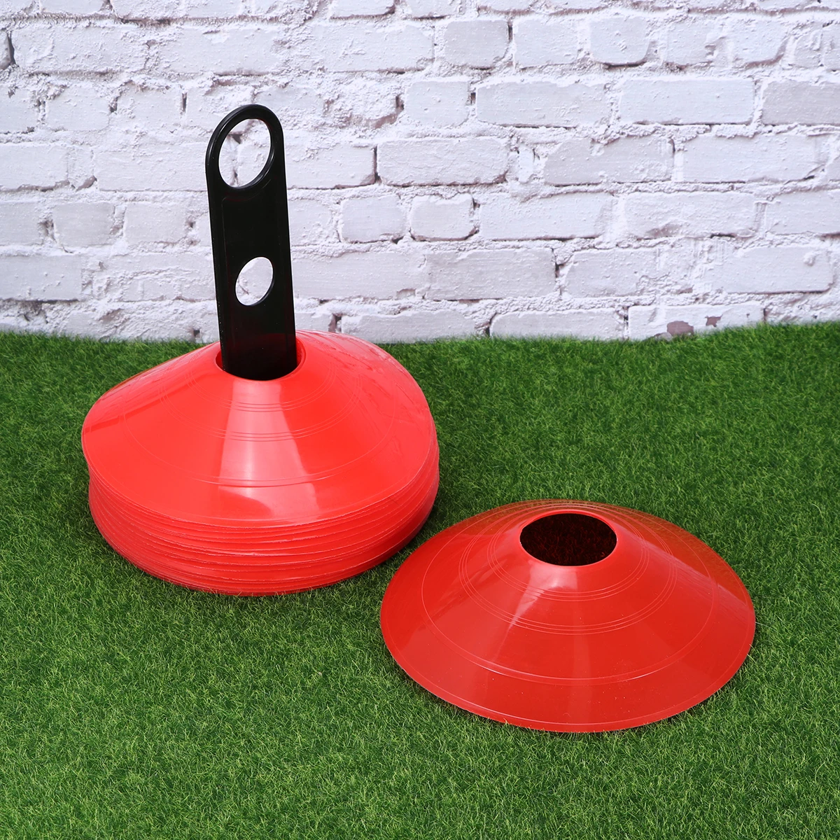 26 Pcs Football Training Sign Plate Cones for Soccer Practice Tray Marker Disc Indoor 
26 Pcs Football Training Sign Plate Cones for Soccer Practice Tray Marker Disc Indoor