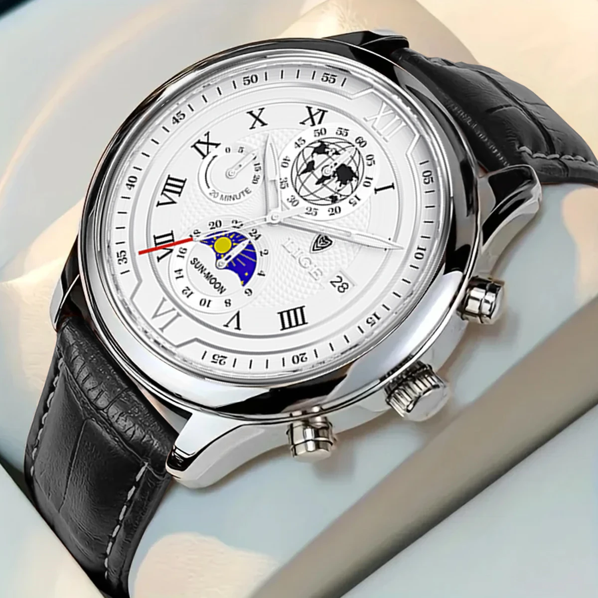 2026 New Mens Watches LIGE Top Brand Leather Chronograph Waterproof Sport Automatic Date Quartz Watch For Men Relogio Masculino
2026 New Mens Watches LIGE Top Brand Leather Chronograph Waterproof Sport Automatic Date Quartz Watch For Men Relogio Masculino