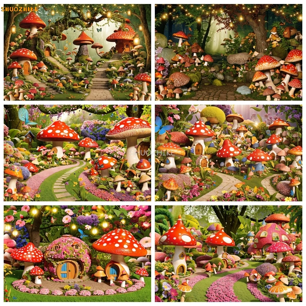 Fairy Tale Enchanted Forest Backdrop Dreamy Jungle Wonderland Mushroom Baby Birthday Party Photography Background Photo Studio
Fairy Tale Enchanted Forest Backdrop Dreamy Jungle Wonderland Mushroom Baby Birthday Party Photography Background Photo Studio