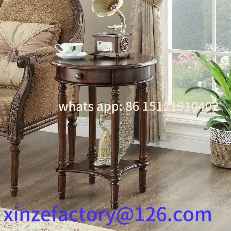 Customizable Solid Wood Round Bedside Double layer Home Furniture Classic Design Side Table
Customizable Solid Wood Round Bedside Double layer Home Furniture Classic Design Side Table