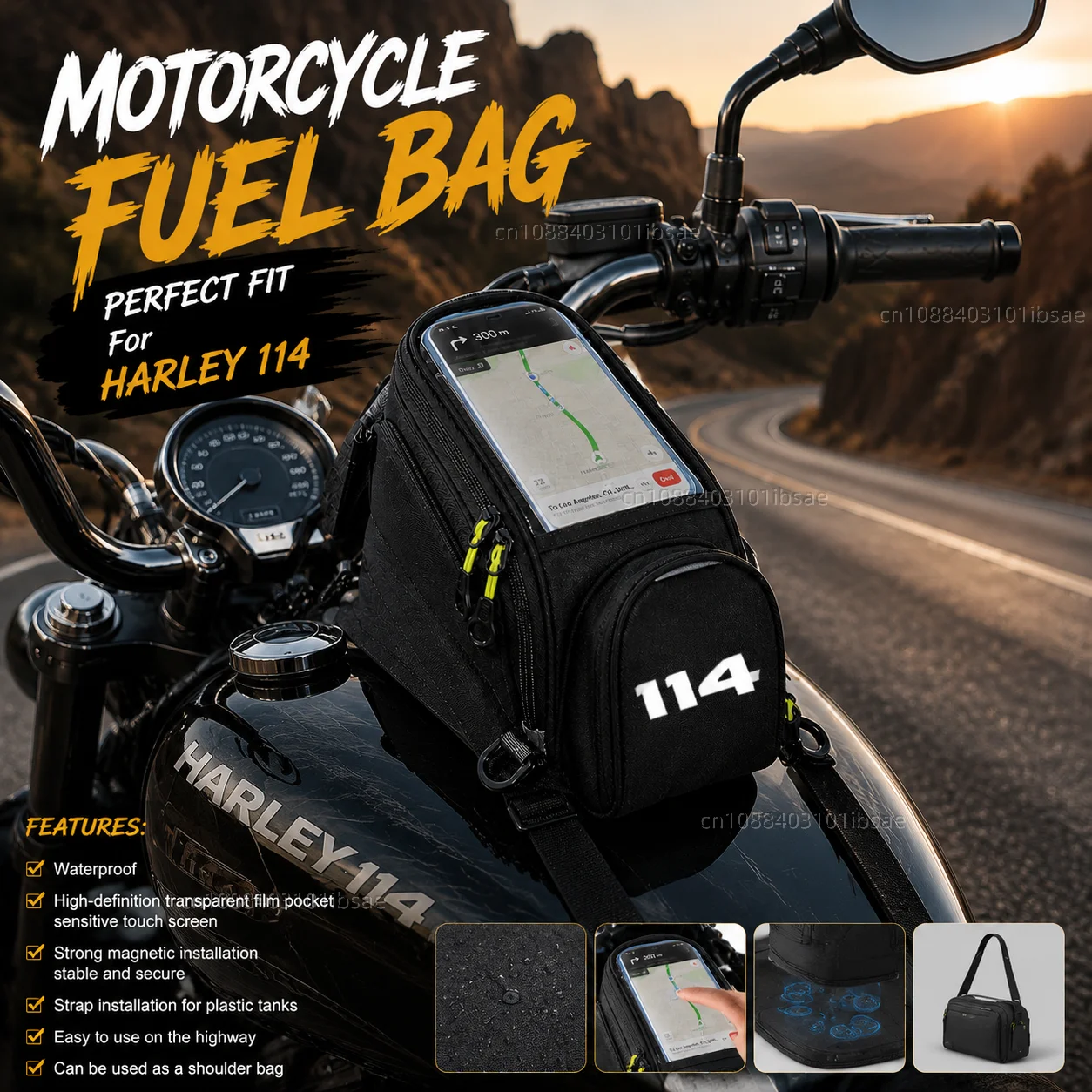 NEW Universal Magnetic Fuel Tank Bag Motorcycle Phone Navigation Pack For Harley Softail Fat Boy 114 FLFB FLFBS Street Bob
NEW Universal Magnetic Fuel Tank Bag Motorcycle Phone Navigation Pack For Harley Softail Fat Boy 114 FLFB FLFBS Street Bob