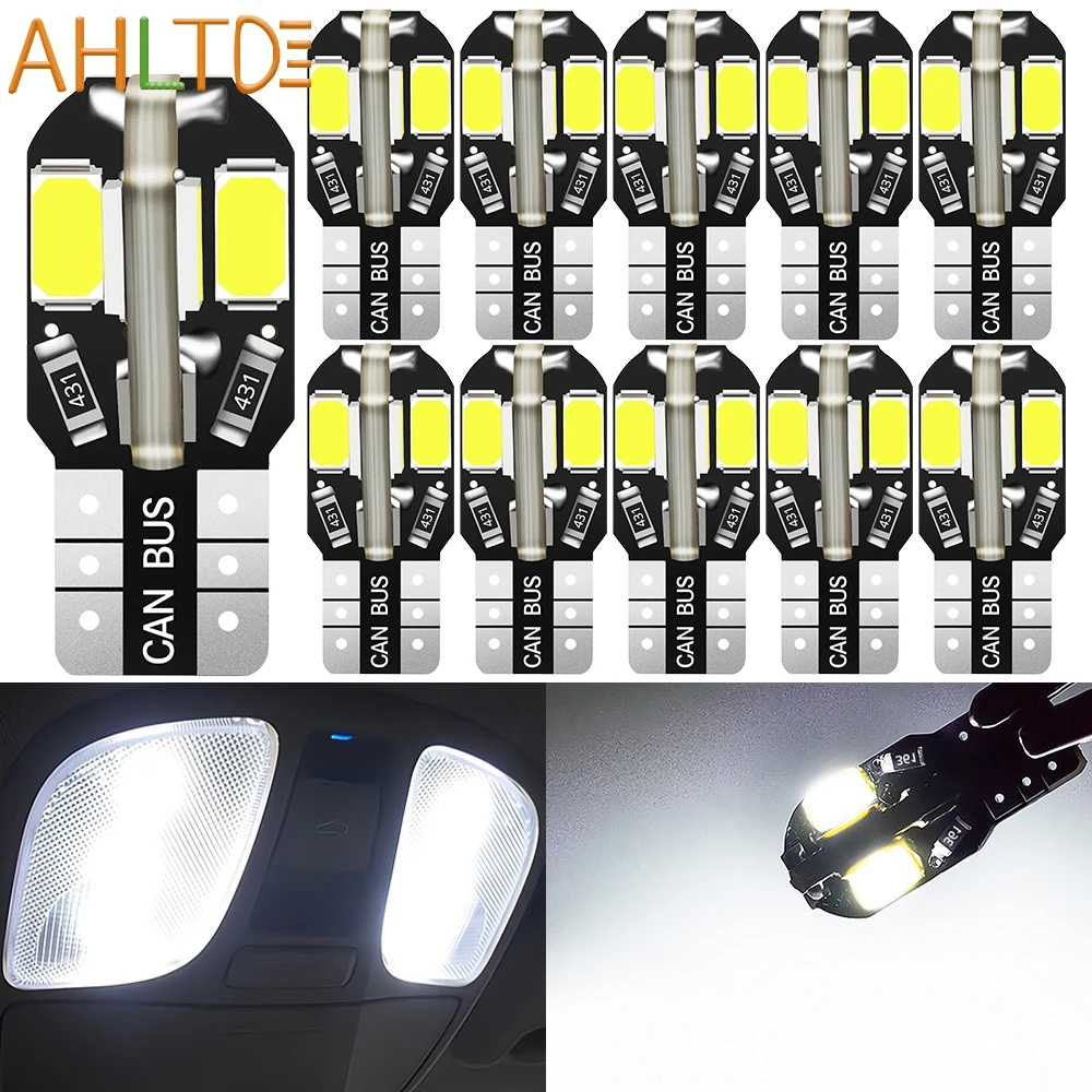 10Pcs T10 Car Interior Reading Dome Reverse Parking Led Bulb 5730 8SMD LED Licenses Plate Lamp Signal Brake light Strobe White
10Pcs T10 Car Interior Reading Dome Reverse Parking Led Bulb 5730 8SMD LED Licenses Plate Lamp Signal Brake light Strobe White