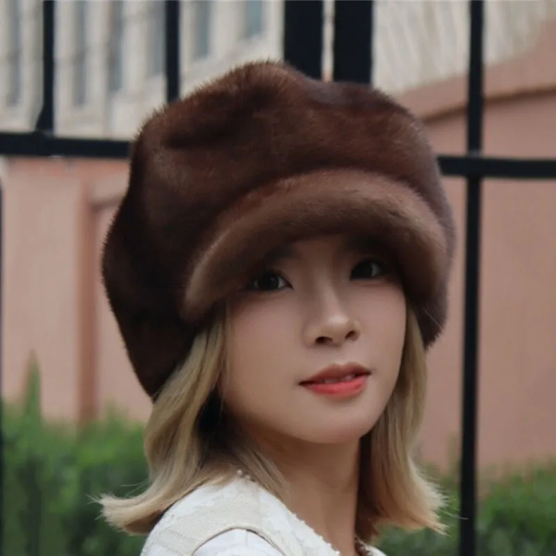 Women's Real Mink Fur Hat Trendy Beret Winter Women Keep Warm Mink Fur Hats Women's Accessories Mink Fur Cap Lady Outdoor Cap
Women's Real Mink Fur Hat Trendy Beret Winter Women Keep Warm Mink Fur Hats Women's Accessories Mink Fur Cap Lady Outdoor Cap