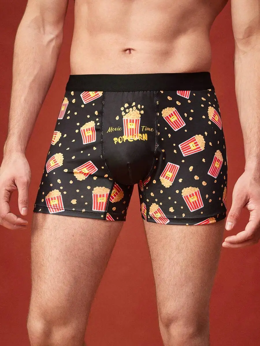 Mens Popcorn Print Boxer Briefs With Movie Time Design
Mens Popcorn Print Boxer Briefs With Movie Time Design
