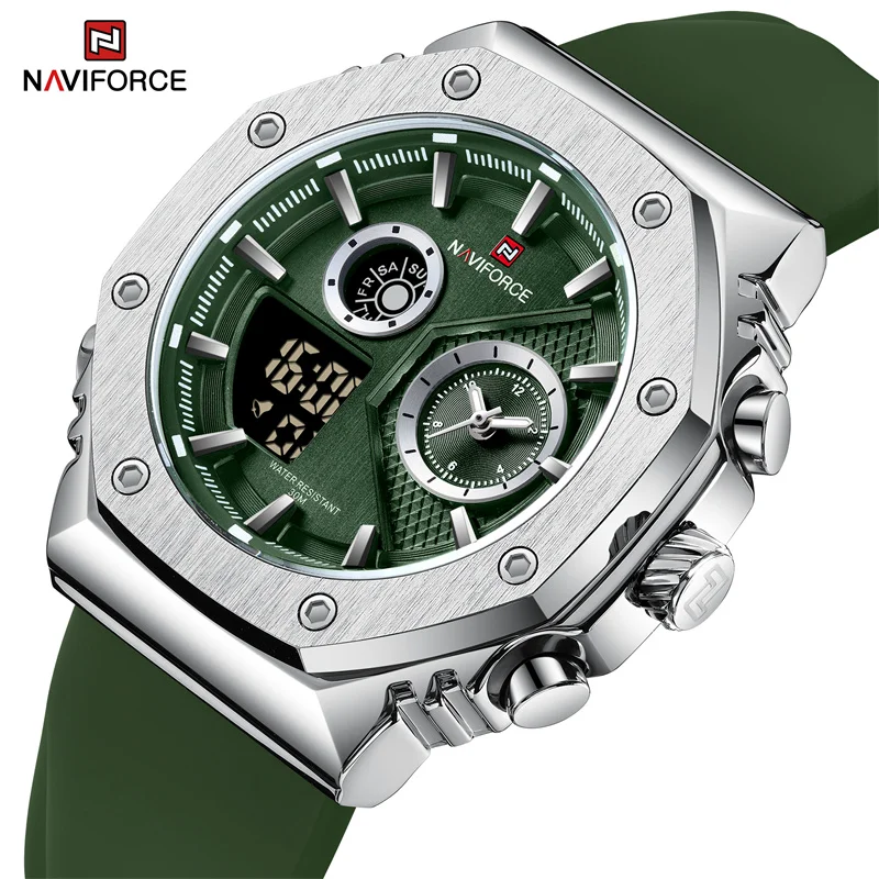 NAVIFORCE Sport Luminous Men Watches Waterproof Silicone Strap Man WristWatch Chronograph Military Quartz Men's Watch Gifts
NAVIFORCE Sport Luminous Men Watches Waterproof Silicone Strap Man WristWatch Chronograph Military Quartz Men's Watch Gifts